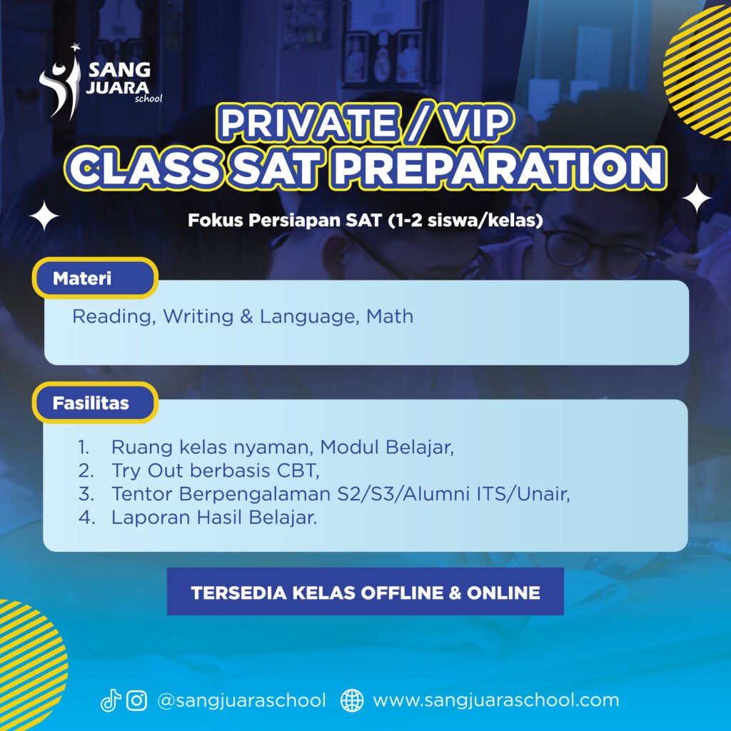 SAT preparation Sang juara school