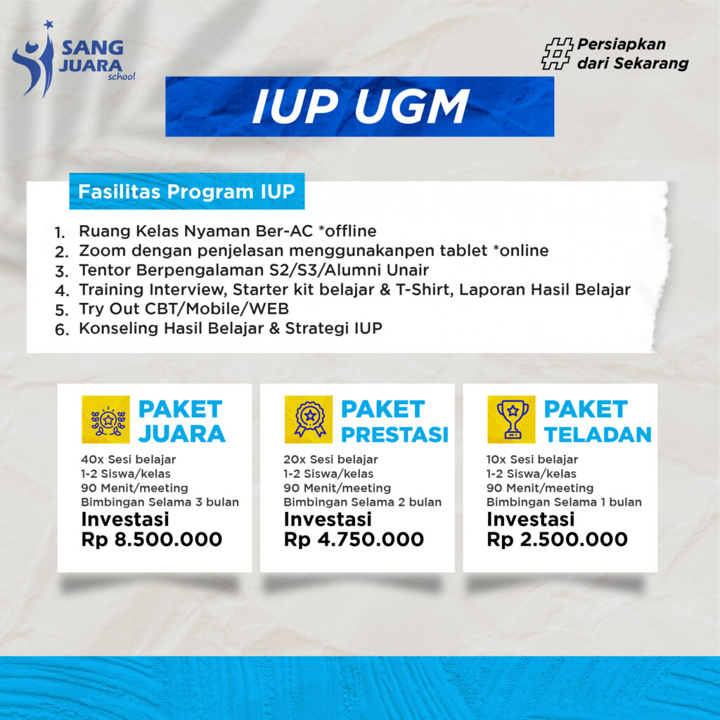 Bimbel Iup Ugm Terbaik Spesialis Iup Medicine The Best Choice