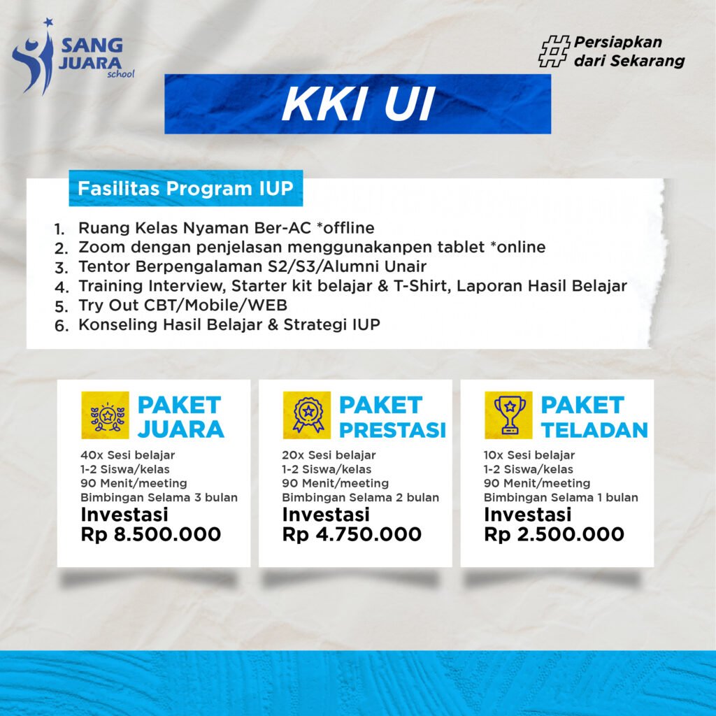 Bimbel SIMAK KKI UI | Kelas Internasional UI | The Best Choice