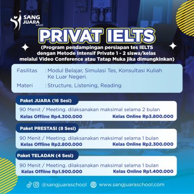 privat ielts sang juara school