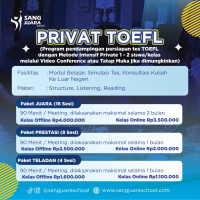 privat toefl sang juara school